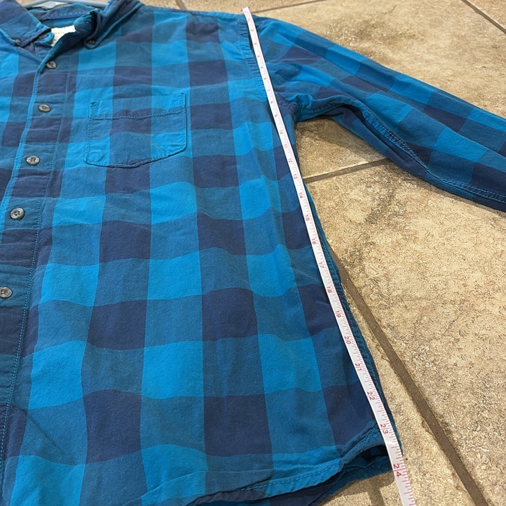 AEROPOSTALE Blue Plaid Men's Button-Up Shirt - Picture 7 of 8
